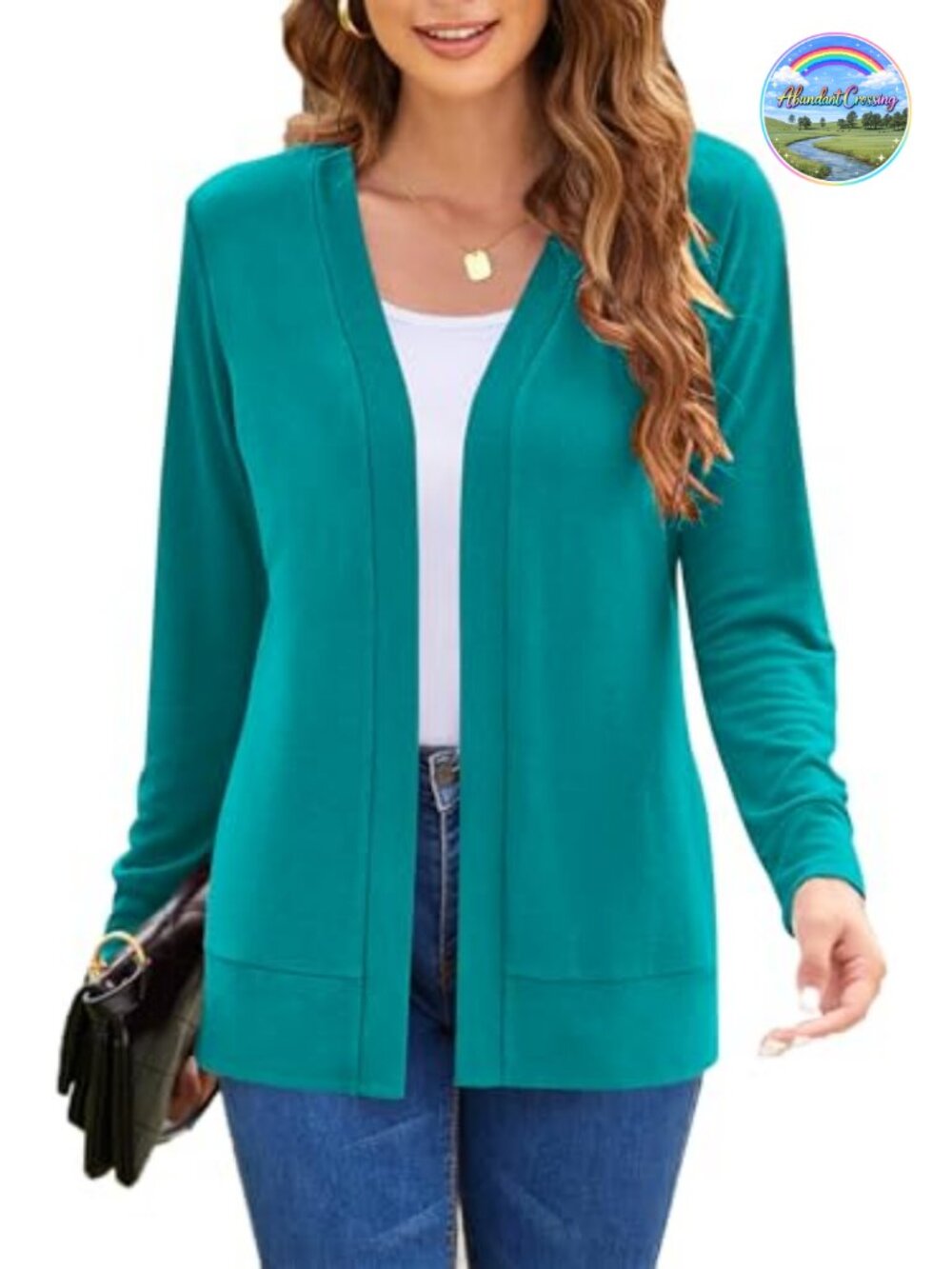 Womens Long Sleeve Open Front Lightweight Knit Cardigan Sweater